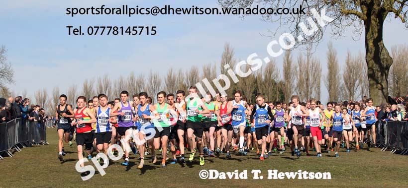 Boys under-15s Inter Counties Cross Country,  Cofton Park, Birmingham. Photo: David T. Hewitson/Sports for All Pics